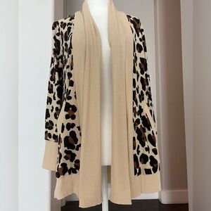 Gibsonlook Leopard Print Cardigan, XS
